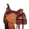 Western Trail Saddle Horse Pleasure Comfortable Ride Tooled Leather Rodeo Cowboy Saddles 15 16 17 18 FQHB (15 Inch, Snake Tooled Brown) view 3