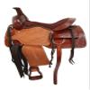 Western Trail Saddle Horse Pleasure Comfortable Ride Tooled Leather Rodeo Cowboy Saddles 15 16 17 18 FQHB (15 Inch, Snake Tooled Brown) view 4