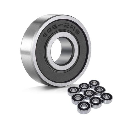 10pcs ABEC-5 608 2rs 608-2rs 8 * 22 * 7 Mm Skate Scooter Skateboard Wheels Spare Bearings Ball Roller Precision Shafts Bearing Steel (Size : 608-2RS, Color : ABEC 5)