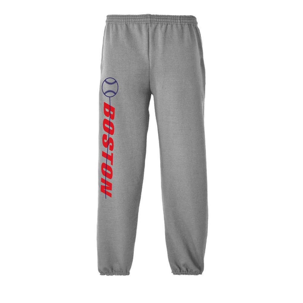 Wally's Custom Apparel Boston Sweatpants Metro Series Gray Fleece with Pockets Men's Small - 2XL (MSP129, US, Alpha, Small, Regular, Regular)