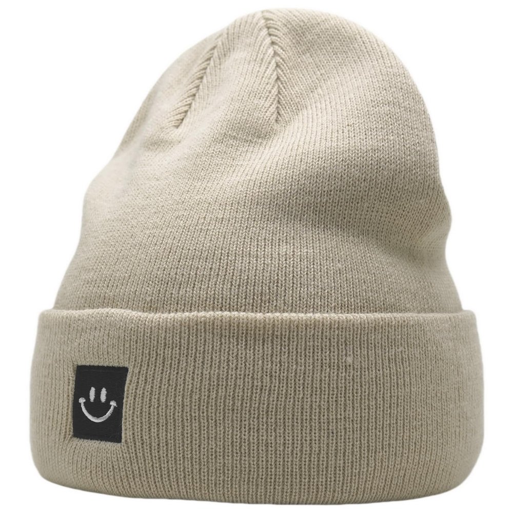 55cube Knit Cuffed Beanie for Women & Men - Stay Warm and Stylish Off White Beanie