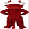 Red Cow Bull Mascot Costume Adult Size for Men & Women with Built-in Fan Inside the Head view 3