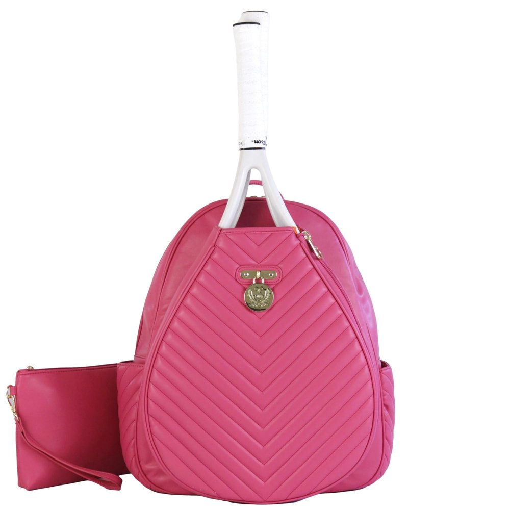 Court Couture Monaco Chevron Peony Tennis/Pickleball Backpack