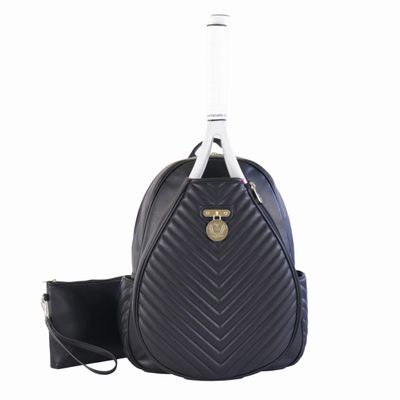 Court Couture Monaco Chevron Onyx Tennis/Pickleball Backpack