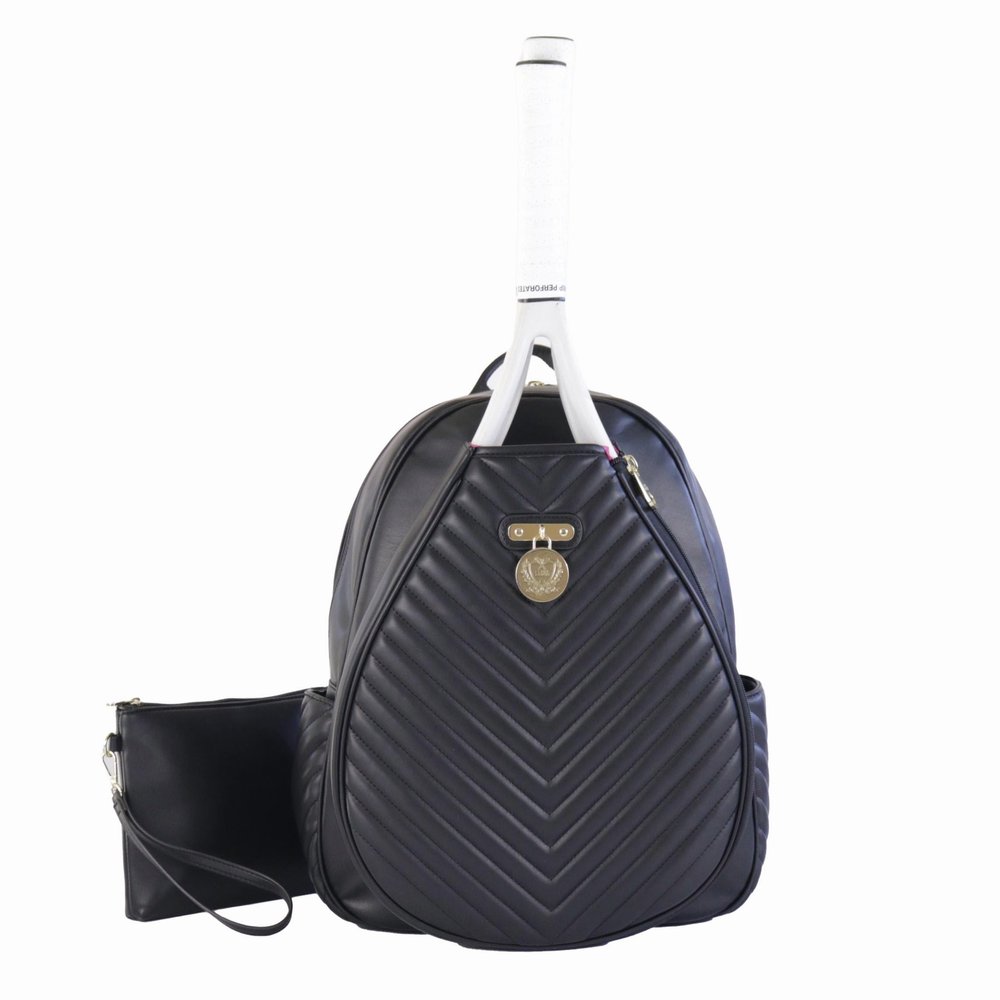 Court Couture Monaco Chevron Onyx Tennis/Pickleball Backpack