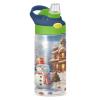 ALAZA Christmas Snowman Castle Winter 12 Oz Kids Water Bottle with Straw Stainless Steel Vacuum Insulated Cup Tumbler for Children Girls, Boys view 1