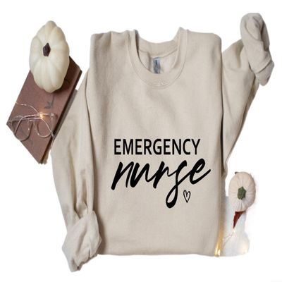 Personalized Nurse Sweatshirt, Custom Nurse sweater, RN, ER Sweatshirt, Registered nurse sweatshirt Multicolor