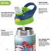 ALAZA Snowman Vintage Merry Christmas 12 Oz Kids Water Bottle with Straw Stainless Steel Vacuum Insulated Cup Tumbler for Children Girls, Boys view 4