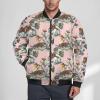 Watercolor Tropical Pattern Jacket Casual Bomber Jackets Full Zip Windbreaker Fashion Coat for Men Women XL view 2