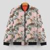 Watercolor Tropical Pattern Jacket Casual Bomber Jackets Full Zip Windbreaker Fashion Coat for Men Women XL view 3
