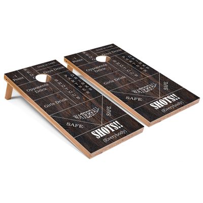 Skip's Garage Drinking Game Cornhole Boards All-Weather Cornhole Boards - PVC - Include Carrying Case