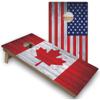 Skip's Garage Canada & American Flag Corn Hole Set - All-Weather - Include Hole + Edge Lights view 1
