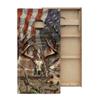 Skip's Garage Deer Skull USA Flag Cornhole Boards - Includes (2) Boards (Resin Bags) + (1) Case & (2) Hole Lights view 2