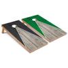 Skip's Garage Dak Grey and Kelly Pyramid Corn Hole Set - All-Weather - Include Hole Lights view 1