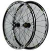 ZECHAO 700c Road Bike Wheel Set,Quick Release Front 2 Rear 4 Bearings Disc Brake V/C Brake Double Layer Aluminum Alloy Rim Rim Height 30MM Wheelset (Color : Black Green, Size : 700c) view 1