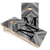 Skip's Garage Grey Herringbone Initial All-Weather Cornhole Boards - Includes (2) Boards (NO Bags) + (2) Board Edge Lights view 1