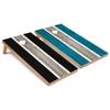 Skip's Garage Black and Turquoise Striped All-Weather Cornhole Boards - PVC - NO Accessories view 1