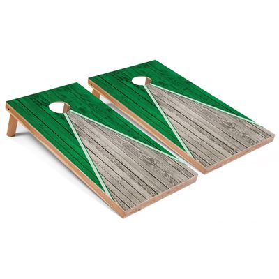 Skip's Garage Kelly Pyramid Corn Hole Set - All-Weather - Include Case + Hole + Edge Lights