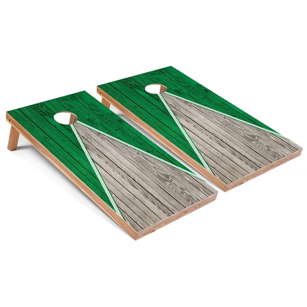 Skip's Garage Kelly Pyramid Corn Hole Set - All-Weather - Include Case + Hole + Edge Lights