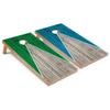 Skip's Garage Kelly and Turquoise Pyramid All-Weather Cornhole Boards - PVC - Include Hole Lights view 1