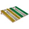 Skip's Garage Yellow and Kelly Striped All-Weather Cornhole Boards - PVC - Include Edge Lights view 1