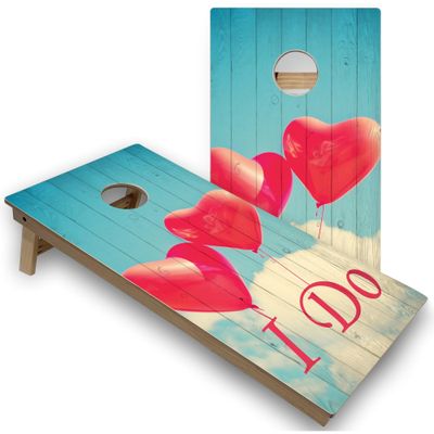 Skip's Garage I Do All-Weather Cornhole Boards - PVC - Include Carrying Case