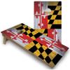 Skip's Garage Maryland Flag All-Weather Cornhole Boards - PVC - Include CASE + Edge Lights view 1