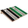 Skip's Garage Black and Kelly Striped All-Weather Cornhole Boards - PVC - Include Edge Lights view 1