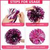 Cheerleader Pom Poms, 12 Pack Cheer Pom Pom Sports Dance Cheer Plastic Pom Poms Cheerleading for Sports Team Spirit Cheering (30cn, Red+Green) view 4