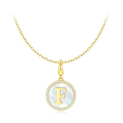 Veskicy Pendant Gold F Initial Necklaces for Women Letter Teen Girls Personalized Gifts Her Christmas Mom Daughter Dainty Ideas Birthday Sister Girlfriend Best Friend Kids Jewelry Presents Handmade