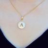 Veskicy Pendant Gold F Initial Necklaces for Women Letter Teen Girls Personalized Gifts Her Christmas Mom Daughter Dainty Ideas Birthday Sister Girlfriend Best Friend Kids Jewelry Presents Handmade view 2