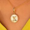 Veskicy Pendant Gold F Initial Necklaces for Women Letter Teen Girls Personalized Gifts Her Christmas Mom Daughter Dainty Ideas Birthday Sister Girlfriend Best Friend Kids Jewelry Presents Handmade view 3