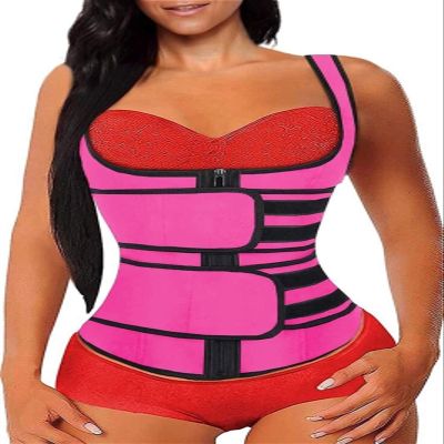 TIGAILIAN Women's Reducing Girdles for Gym Neoprene Sweat Belt Lumbar Girdle Waist Trainer Sport Fitness Waist Sweating Sauna Suits (Color : Pink, Size : Medium)
