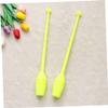 KICHOUSE 1pair Artistic Rhythmic Gymnastics Sticks for Dance and Fitness Artistic Gymnastics Equipment Yellow for Boy Girl and Adults for Parties and Events view 2