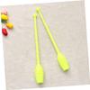 KICHOUSE 1pair Artistic Rhythmic Gymnastics Sticks for Dance and Fitness Artistic Gymnastics Equipment Yellow for Boy Girl and Adults for Parties and Events view 3
