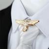 2 men's eagle wing brooches, cross brooches, men's medal shoulder badges view 3