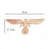 2 men's eagle wing brooches, cross brooches, men's medal shoulder badges view 4