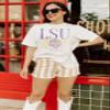LSU Tigers Game Day Above The Rest Oversized Short Sleeve Crewneck Graphic Tee (US, Alpha, X-Large, Regular, Regular, Ivory) view 2