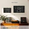 ElephantStock Sports Balls Compilation BW Patent Multi Piece Canvas - 3 Panel Decor - Decorations for Boys - Sports Patent Wall Art and Office Decor - 33" X 20" view 4