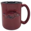 Boelter Brands NCAA Large 15oz Sculpted Cafe Mug with Raised Logo and Inner Color (Arkansas Razorbacks) view 1