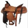 Western Saddle Pleasure Trail Ranch Barrel Racing Horse Ride Tooled Leather Cowboy Rodeo Hard SEAT Saddles 15 16 17 18 FQHB (18 Inch, Basket Snake Tooled) view 4