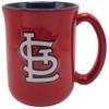 Boelter Brands MLB Large 15oz Sculpted Cafe Mug with Raised Logo and Inner Color (St Louis Cardinals)