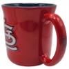 Boelter Brands MLB Large 15oz Sculpted Cafe Mug with Raised Logo and Inner Color (St Louis Cardinals) view 2