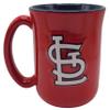 Boelter Brands MLB Large 15oz Sculpted Cafe Mug with Raised Logo and Inner Color (St Louis Cardinals) view 3