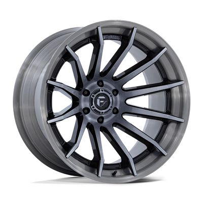 FUEL OFF-ROAD FC403 BURN 22X12 5X5.0 4.77-44mm GLOSS BLACK WITH BRUSHED GRAY TINT FACE & LIP - FC403BT22125044N