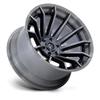 FUEL OFF-ROAD FC403 BURN 22X12 5X5.0 4.77-44mm GLOSS BLACK WITH BRUSHED GRAY TINT FACE & LIP - FC403BT22125044N view 3