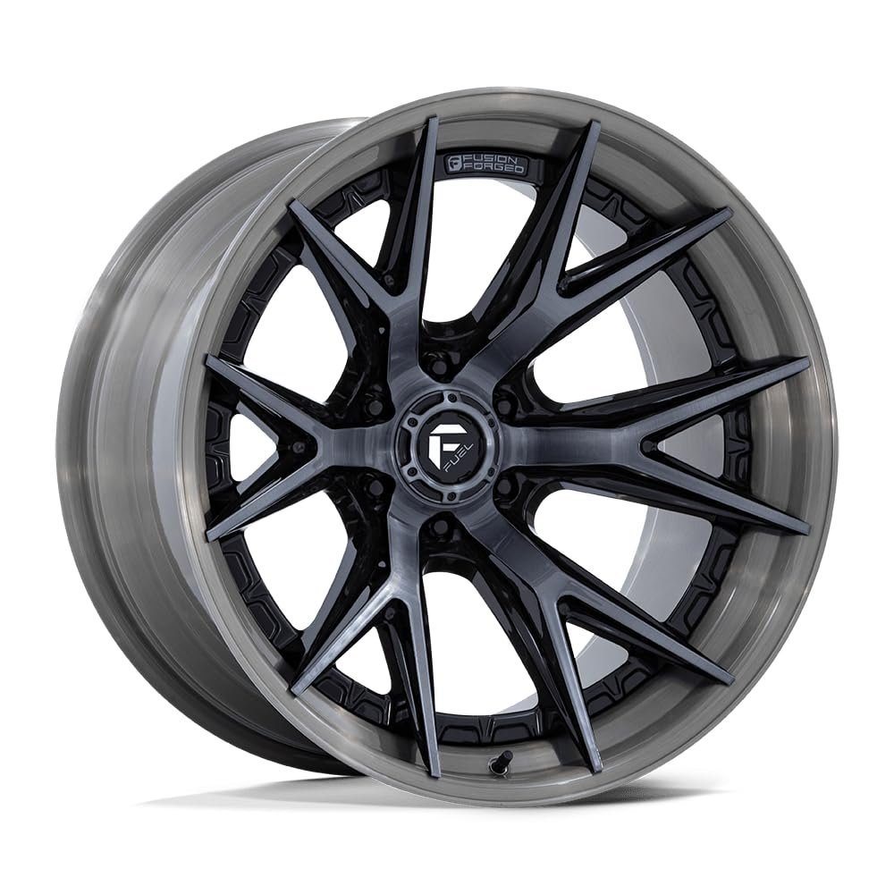 FUEL OFF-ROAD FC402 Catalyst 20X10 6X5.5 4.79-18mm Gloss Black with Brushed Gray Tint Face & Lip - FC402BT20106818N