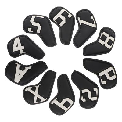 10pcs Pu Golf Putter Cover Multi-Colored Gradient Design Leather Sleeve Protective for All for Outdoor Travel and Storage