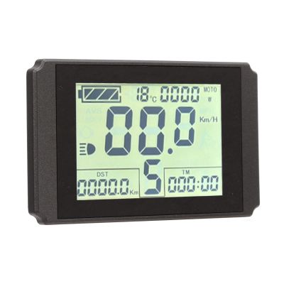Airshi Electric Bicycle Modification LCD Screen, Speed Screen Multifunction Electric Bicycle Display Panel 22.2mm for Electric Scooter
