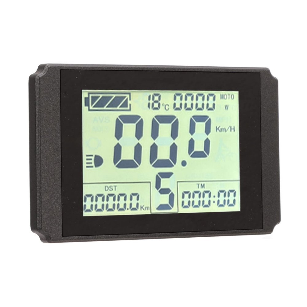 Airshi Electric Bicycle Modification LCD Screen, Speed Screen Multifunction Electric Bicycle Display Panel 22.2mm for Electric Scooter